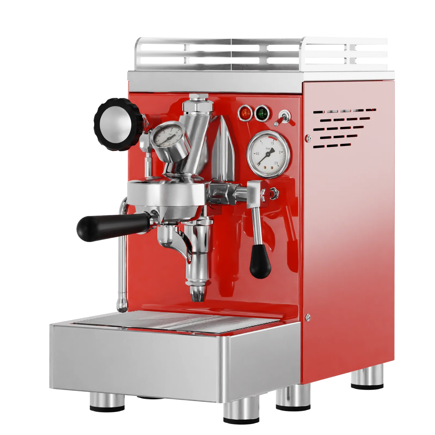 Elba Quattro V02 – Rot RAL3020 - Siebträger & E61 HX‑Machine