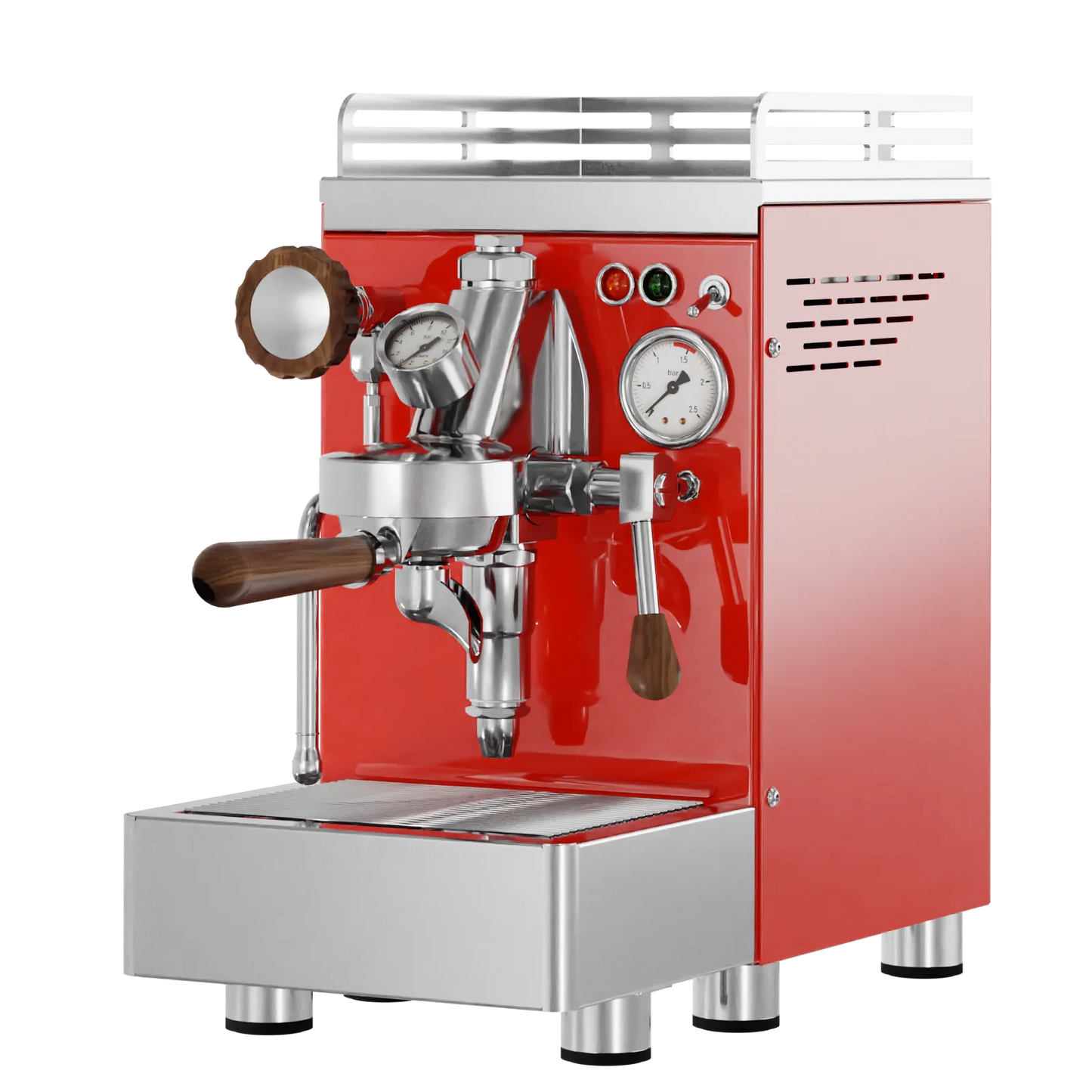 Elba Quattro V02 – Rot RAL3020 - Siebträger & E61 HX‑Machine