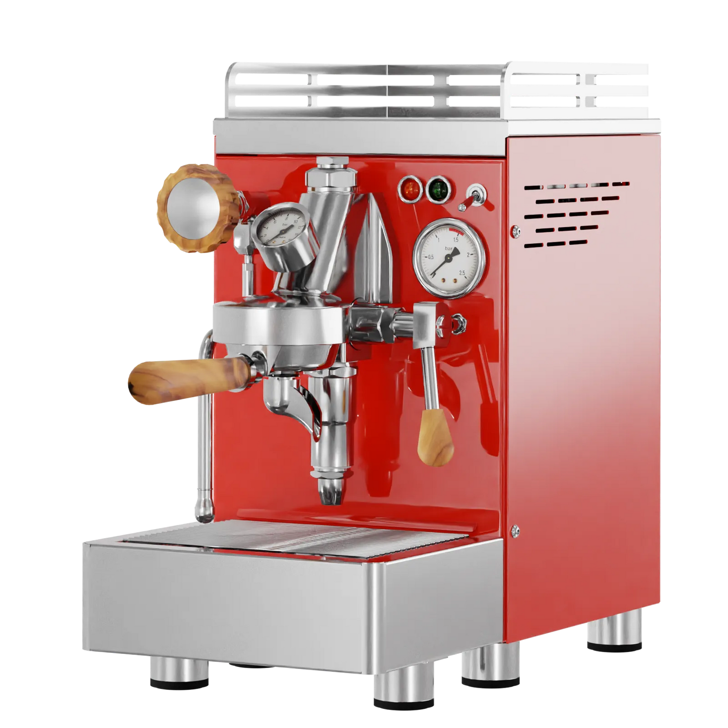 Elba Quattro V02 – Rot RAL3020 - Siebträger & E61 HX‑Machine