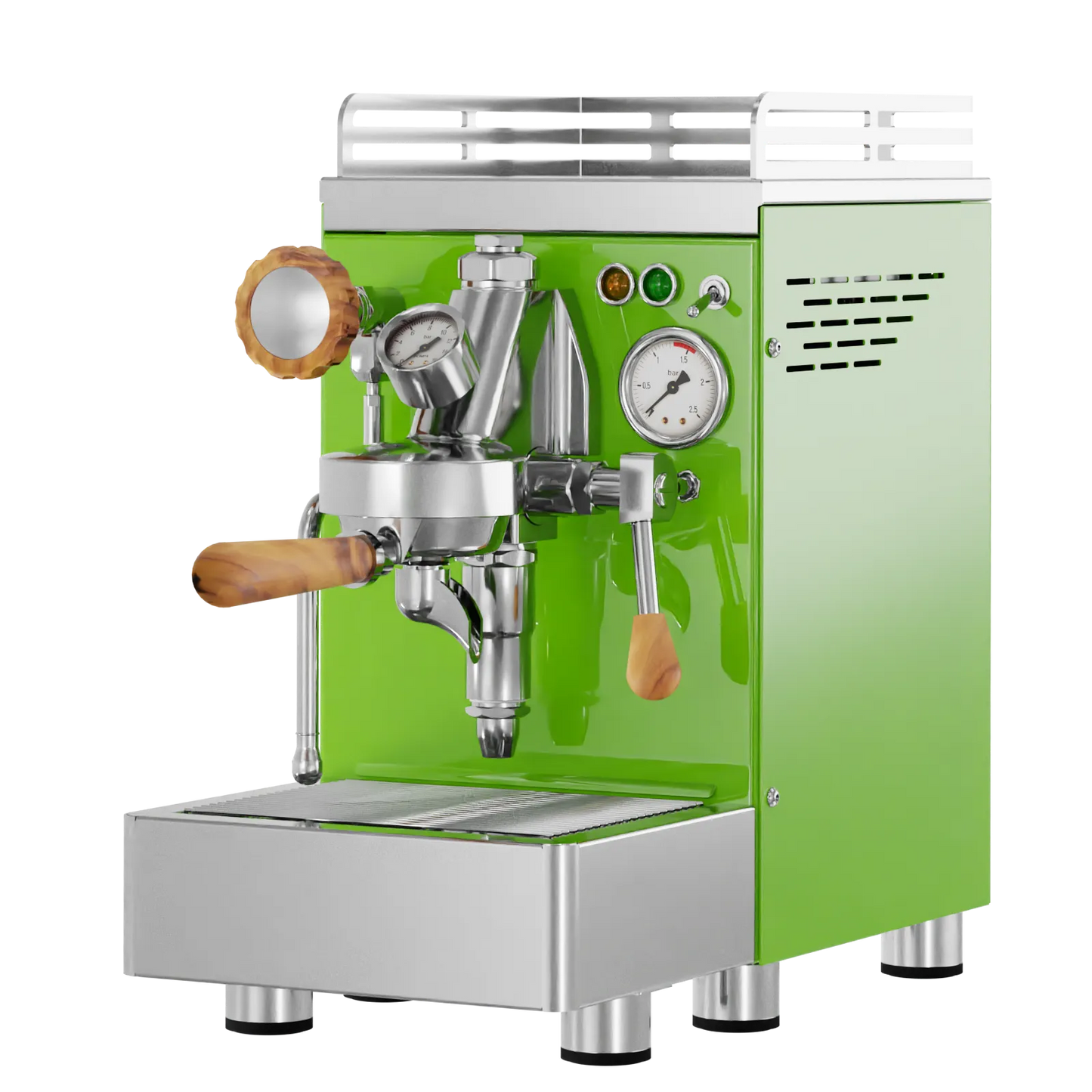 Elba Quattro V02 – Grün RAL6018 - Siebträger & E61 HX‑Machine