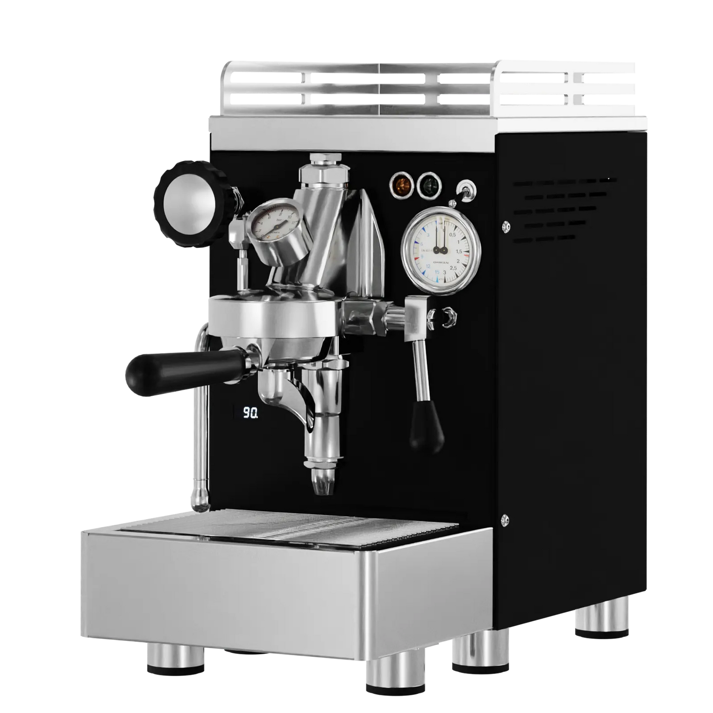 Elba Quattro PID – Schwarz RAL9005 - Siebträgermaschine mit PID & E61 Gruppe
