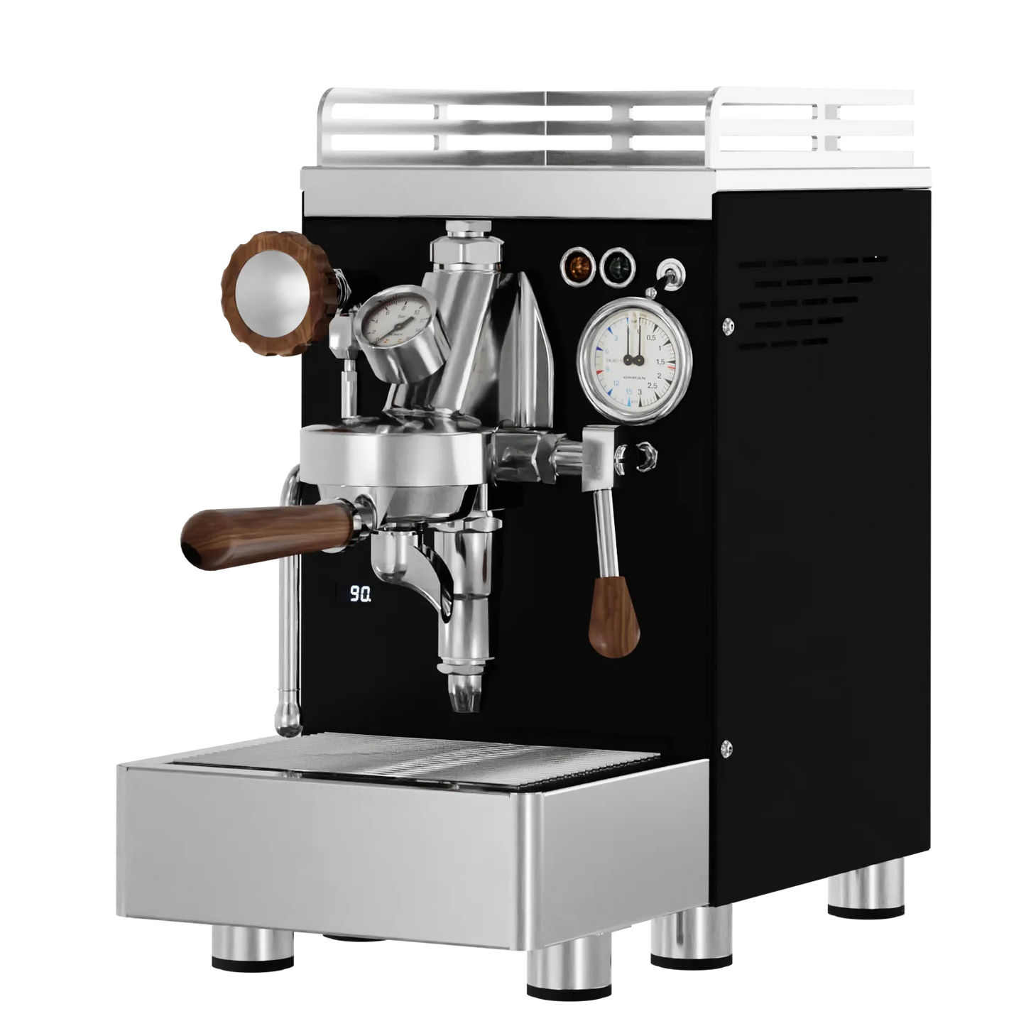 Elba Quattro PID – Schwarz RAL9005 - Siebträgermaschine mit PID & E61 Gruppe