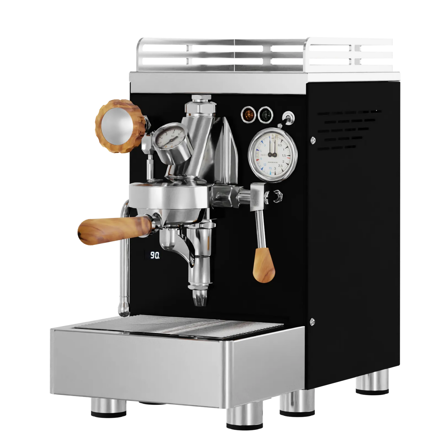 Elba Quattro PID – Schwarz RAL9005 - Siebträgermaschine mit PID & E61 Gruppe