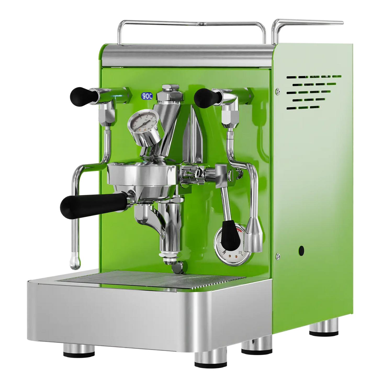 Elba Gentile - Grün RAL6018 – Siebträgermaschine 2-Kreislauf Espressomaschine mit E61-Brühgruppe, PID & Edelstahlgehäuse