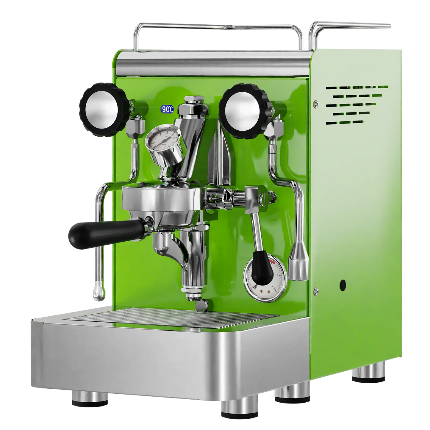 Elba Gentile - Grün RAL6018 – Siebträgermaschine 2-Kreislauf Espressomaschine mit E61-Brühgruppe, PID & Edelstahlgehäuse