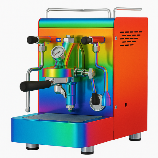 Elba Gentile - Lieblingsfarbe – Siebträgermaschine 2-Kreislauf Espressomaschine mit E61-Brühgruppe, PID & Edelstahlgehäuse