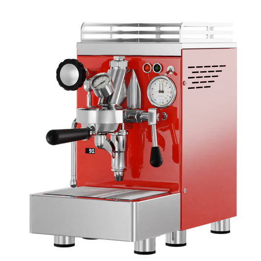 Elba Quattro PID – Rot RAL3020 - Siebträgermaschine mit PID & E61 Gruppe