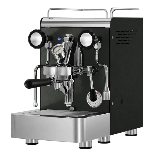 Elba Gentile - Anthrazit RAL7016 – Siebträgermaschine 2-Kreislauf Espressomaschine mit E61-Brühgruppe, PID & Edelstahlgehäuse