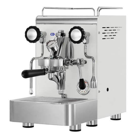 Elba Gentile - Weiß RAL9016  – Siebträgermaschine 2-Kreislauf Espressomaschine mit E61-Brühgruppe, PID & Edelstahlgehäuse